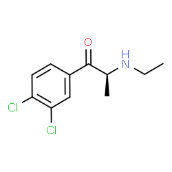 ChemSpider 2D Image | (2S)-1-(3,4-Dichlorophenyl)-2-(ethylamino)-1-propanone | C11H13Cl2NO