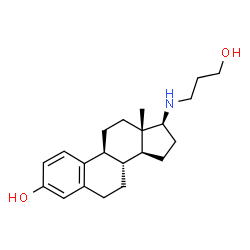 ChemSpider 2D Image | (17Î²)-17-[(3-Hydroxypropyl)amino]estra-1,3,5(10)-trien-3-ol | C21H31NO2