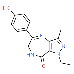 ChemSpider 2D Image | 1-ETHYL-5-(4-HYDROXYPHENYL)-3-METHYL-6,7-DIHYDROPYRAZOLO(4,3-E)(1,4)DIAZEPIN-8(1H)-ONE | C15H16N4O2