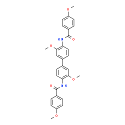 ChemSpider 2D Image | N,N'-(3,3'-Dimethoxy-4,4'-biphenyldiyl)bis(4-methoxybenzamide) | C30H28N2O6
