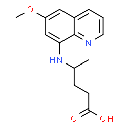 ChemSpider 2D Image | 4-((6-Methoxyquinolin-8-yl)amino)pentanoic acid | C15H18N2O3