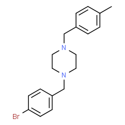 ChemSpider 2D Image | 1-(4-Bromobenzyl)-4-(4-methylbenzyl)piperazine | C19H23BrN2