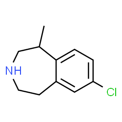 ChemSpider 2D Image | 7-Chloro-1-methyl-2,3,4,5-tetrahydro-1H-3-benzazepine | C11H14ClN