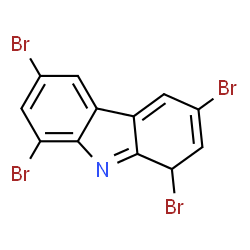 ChemSpider 2D Image | 1,3,6,8-Tetrabromo-1H-carbazole | C12H5Br4N