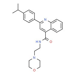 ChemSpider 2D Image | 2-(4-Isopropylphenyl)-N-[2-(4-morpholinyl)ethyl]-4-quinolinecarboxamide | C25H29N3O2