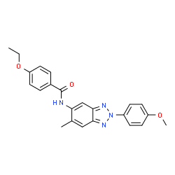 ChemSpider 2D Image | 4-Ethoxy-N-[2-(4-methoxyphenyl)-6-methyl-2H-benzotriazol-5-yl]benzamide | C23H22N4O3