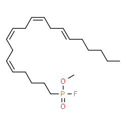 ChemSpider 2D Image | Methyl (5Z,8Z,11Z,14E)-5,8,11,14-icosatetraen-1-ylphosphonofluoridate | C21H36FO2P