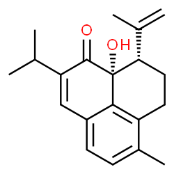 ChemSpider 2D Image | (9S,9aR)-9a-Hydroxy-9-isopropenyl-2-isopropyl-6-methyl-7,8,9,9a-tetrahydro-1H-phenalen-1-one | C20H24O2