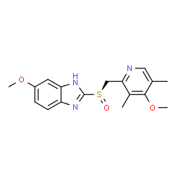 ChemSpider 2D Image | 5-methoxy-2-[(R)-(4-methoxy-3,5-dimethyl-2-pyridyl)methylsulfinyl]-1,3-dihydrobenzimidazole | C17H20N3O3S