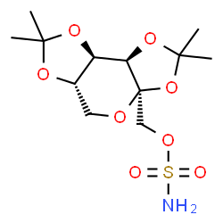 ChemSpider 2D Image | [(3aR,5aS,8aR,8bR)-2,2,7,7-Tetramethyltetrahydro-3aH-bis[1,3]dioxolo[4,5-b:4',5'-d]pyran-3a-yl]methyl sulfamate (non-preferred name) | C12H21NO8S