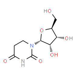 ChemSpider 2D Image | 1-(alpha-L-Ribofuranosyl)dihydro-2,4(1H,3H)-pyrimidinedione | C9H14N2O6
