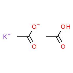 ChemSpider 2D Image | Potassium hydrogen acetate (1:1:2) | C4H7KO4