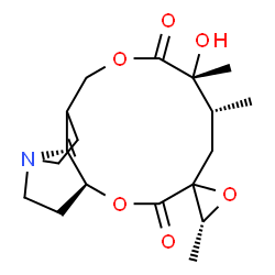 ChemSpider 2D Image | (7beta,20R)-12-Hydroxy-15,20-dihydro-15,20-epoxysenecionan-11,16-dione | C18H25NO6
