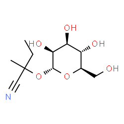 ChemSpider 2D Image | 2-(alpha-D-Mannopyranosyloxy)-2-methylbutanenitrile | C11H19NO6