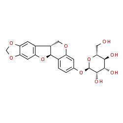 ChemSpider 2D Image | (6aR,12aS)-6a,12a-Dihydro-6H-[1,3]dioxolo[5,6][1]benzofuro[3,2-c]chromen-3-yl alpha-D-mannopyranoside | C22H22O10