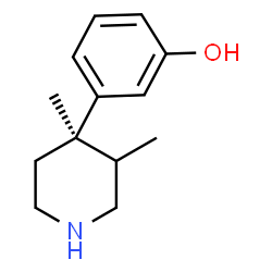 ChemSpider 2D Image | 3-[(4R)-3,4-Dimethyl-4-piperidinyl]phenol | C13H19NO
