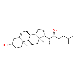 ChemSpider 2D Image | (3beta,20R,22S)-Cholest-5-ene-3,22-diol | C27H46O2