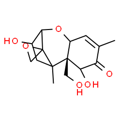 ChemSpider 2D Image | (11xi,12xi)-3,7,15-Trihydroxy-12,13-epoxytrichothec-9-en-8-one | C15H20O6