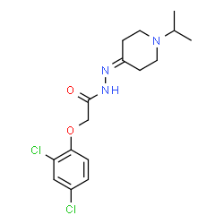 ChemSpider 2D Image | 2-(2,4-Dichlorophenoxy)-N'-(1-isopropyl-4-piperidinylidene)acetohydrazide | C16H21Cl2N3O2