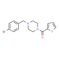 ChemSpider 2D Image | [4-(4-Bromobenzyl)-1-piperazinyl](2-thienyl)methanone | C16H17BrN2OS