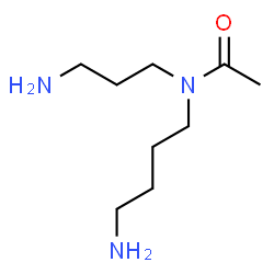 ChemSpider 2D Image | N-(4-Aminobutyl)-N-(3-aminopropyl)acetamide | C9H21N3O