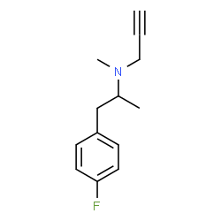 ChemSpider 2D Image | N-[1-(4-Fluorophenyl)-2-propanyl]-N-methyl-2-propyn-1-amine | C13H16FN