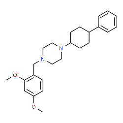 ChemSpider 2D Image | 1-(2,4-Dimethoxybenzyl)-4-(4-phenylcyclohexyl)piperazine | C25H34N2O2