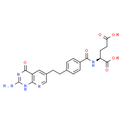 ChemSpider 2D Image | N-{4-[2-(2-Amino-4-oxo-1,4-dihydropyrido[2,3-d]pyrimidin-6-yl)ethyl]benzoyl}-L-glutamic acid | C21H21N5O6