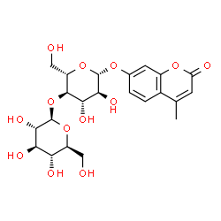 ChemSpider 2D Image | 4-Methyl-2-oxo-2H-chromen-7-yl 4-O-beta-L-glucopyranosyl-beta-L-glucopyranoside | C22H28O13