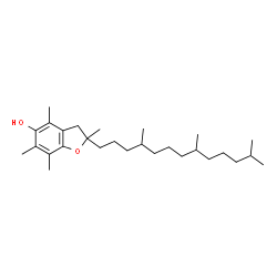 ChemSpider 2D Image | 2,4,6,7-Tetramethyl-2-(4,8,12-trimethyltridecyl)-2,3-dihydro-1-benzofuran-5-ol | C28H48O2