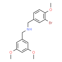 ChemSpider 2D Image | 1-(3-Bromo-4-methoxyphenyl)-N-(3,5-dimethoxybenzyl)methanamine | C17H20BrNO3