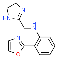 ChemSpider 2D Image | N-(4,5-Dihydro-1H-imidazol-2-ylmethyl)-2-(1,3-oxazol-2-yl)aniline | C13H14N4O