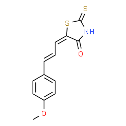 ChemSpider 2D Image | (5E)-5-[(2E)-3-(4-Methoxyphenyl)-2-propen-1-ylidene]-2-thioxo-1,3-thiazolidin-4-one | C13H11NO2S2