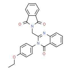 ChemSpider 2D Image | 2-{[3-(4-Ethoxyphenyl)-4-oxo-3,4-dihydro-2-quinazolinyl]methyl}-1H-isoindole-1,3(2H)-dione | C25H19N3O4