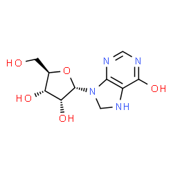ChemSpider 2D Image | 9-(alpha-D-Ribofuranosyl)-8,9-dihydro-7H-purin-6-ol | C10H14N4O5