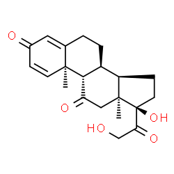 ChemSpider 2D Image | (14beta)-17,21-Dihydroxypregna-1,4-diene-3,11,20-trione | C21H26O5