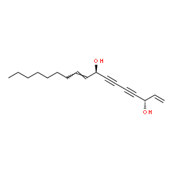 ChemSpider 2D Image | (3S,8R,9E)-1,9-Heptadecadiene-4,6-diyne-3,8-diol | C17H24O2