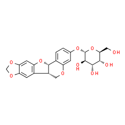ChemSpider 2D Image | (6aS,12aS)-6a,12a-Dihydro-6H-[1,3]dioxolo[5,6][1]benzofuro[3,2-c]chromen-3-yl alpha-L-altropyranoside | C22H22O10