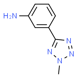 ChemSpider 2D Image | 3-(2-Methyl-2H-tetrazol-5-yl)aniline | C8H9N5