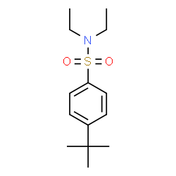 ChemSpider 2D Image | N,N-Diethyl-4-(2-methyl-2-propanyl)benzenesulfonamide | C14H23NO2S