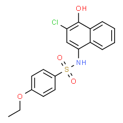 ChemSpider 2D Image | N-(3-Chloro-4-hydroxy-1-naphthyl)-4-ethoxybenzenesulfonamide | C18H16ClNO4S