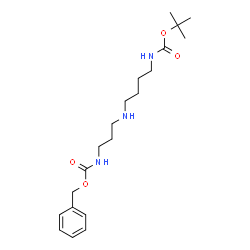 ChemSpider 2D Image | Benzyl (3-{[4-({[(2-methyl-2-propanyl)oxy]carbonyl}amino)butyl]amino}propyl)carbamate | C20H33N3O4