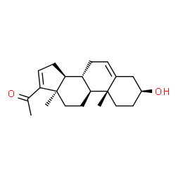 ChemSpider 2D Image | (3beta,13alpha)-3-Hydroxypregna-5,16-dien-20-one | C21H30O2