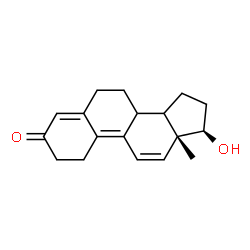 ChemSpider 2D Image | (8xi,13alpha,14xi,17alpha)-17-Hydroxyestra-4,9,11-trien-3-one | C18H22O2