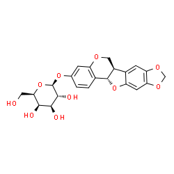 ChemSpider 2D Image | (6aR,12aS)-6a,12a-Dihydro-6H-[1,3]dioxolo[5,6][1]benzofuro[3,2-c]chromen-3-yl beta-D-galactopyranoside | C22H22O10