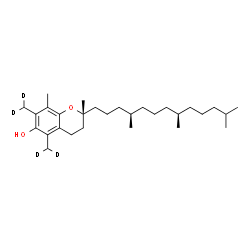 ChemSpider 2D Image | (2R)-2,8-Dimethyl-5,7-bis[(~2~H_2_)methyl]-2-[(4R,8R)-4,8,12-trimethyltridecyl]-6-chromanol | C29H46D4O2