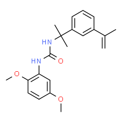 ChemSpider 2D Image | 1-(2,5-Dimethoxyphenyl)-3-[2-(3-isopropenylphenyl)-2-propanyl]urea | C21H26N2O3