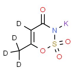 ChemSpider 2D Image | Potassium 6-(~2~H_3_)methyl-4-oxo(~2~H)-4H-1,2,3-oxathiazin-3-ide 2,2-dioxide | C4D4KNO4S