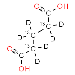 ChemSpider 2D Image | (~13~C_5_,~2~H_6_)Pentanedioic acid | 13C5H2D6O4