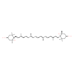ChemSpider 2D Image | (3S,3'S,5R,5'S,6R,6'S)-5,5',6,6'-Tetrahydro-5,6:5',6'-diepoxy-beta,beta-carotene-3,3'-diol | C40H56O4